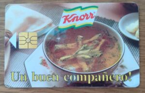 Cartão telefone Venezuela Cantv 1996. Mídia Knorr um buen compañero. Consome especial.