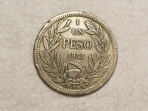 Chile) 1 Peso - 1933 / Ni / box47.2