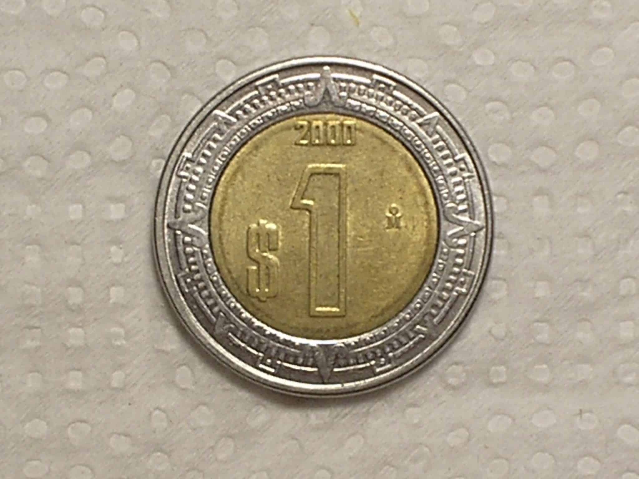 México) 1 Peso - 2000 / Bimetal / Flor de cunho / box48