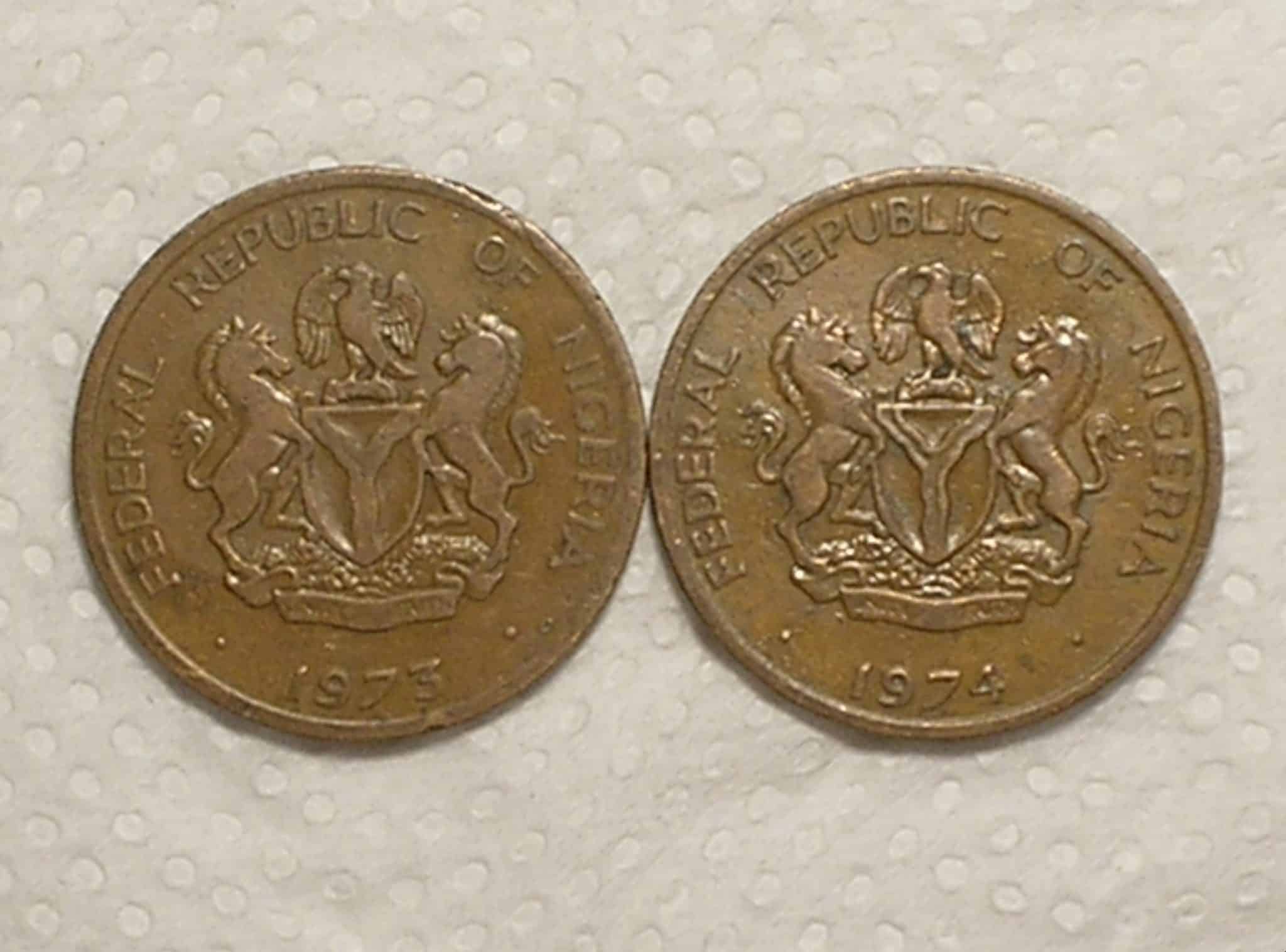 Nigeria) 1 Kobo - 1973 / 1974 / Bz / box48.1