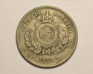 100 Réis - 1889 - Império do Brasil / Mbc