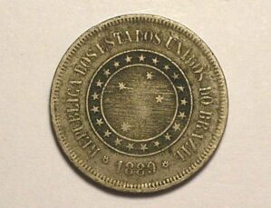 100 Réis - 1889 - República do Brasil / Mbc