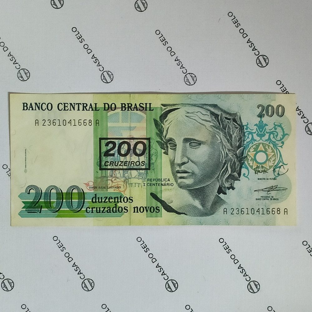Brasil | 200 Cruzados Novos (carimbo) | Ced-069