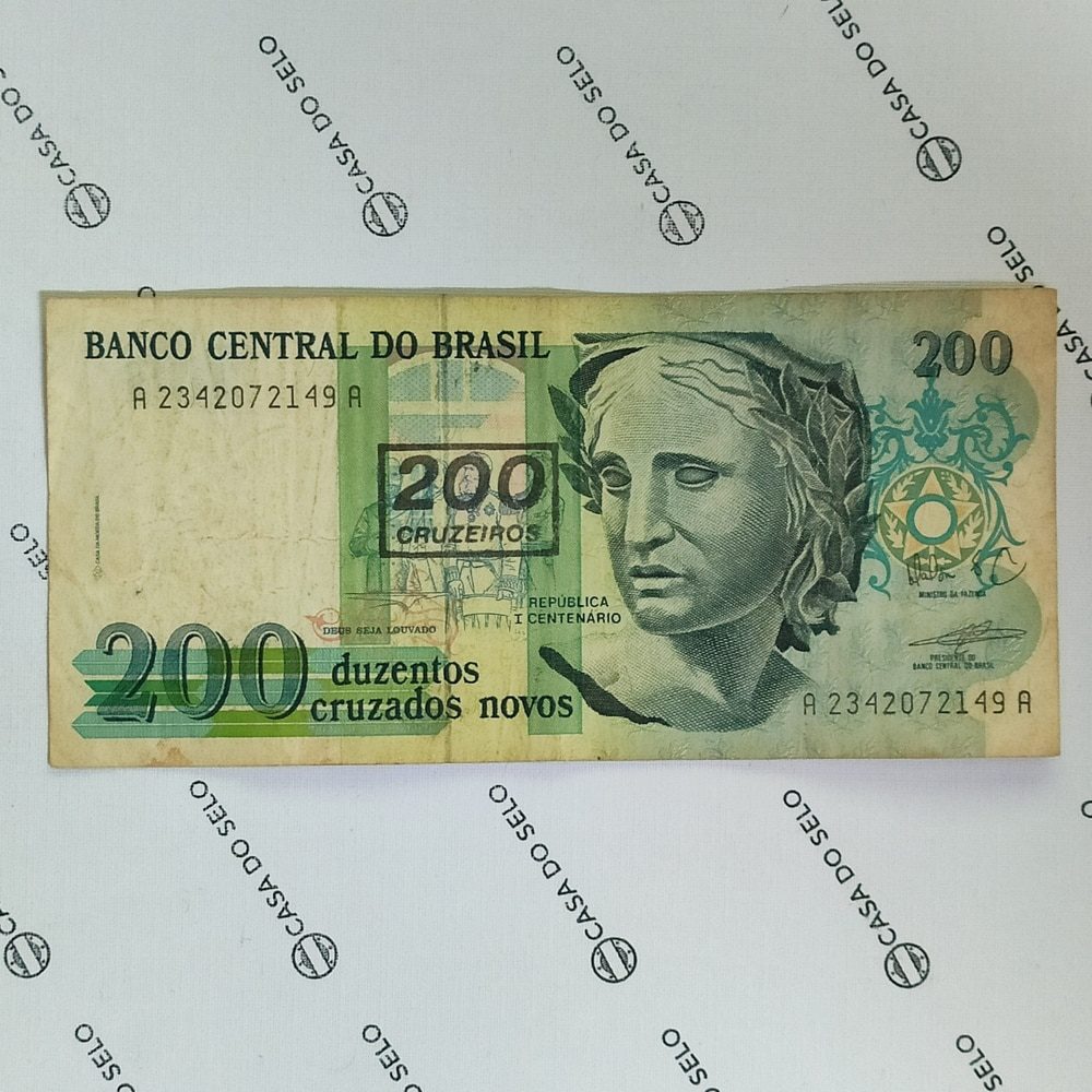 Brasil | 200 Cruzados Novos (carimbo) | Ced-072