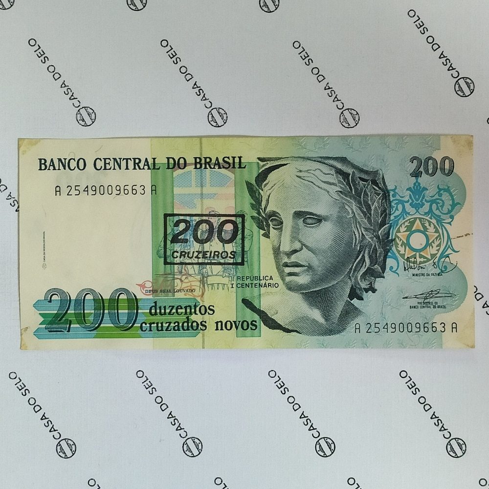 Brasil | 200 Cruzados Novos (carimbo) | Ced-075