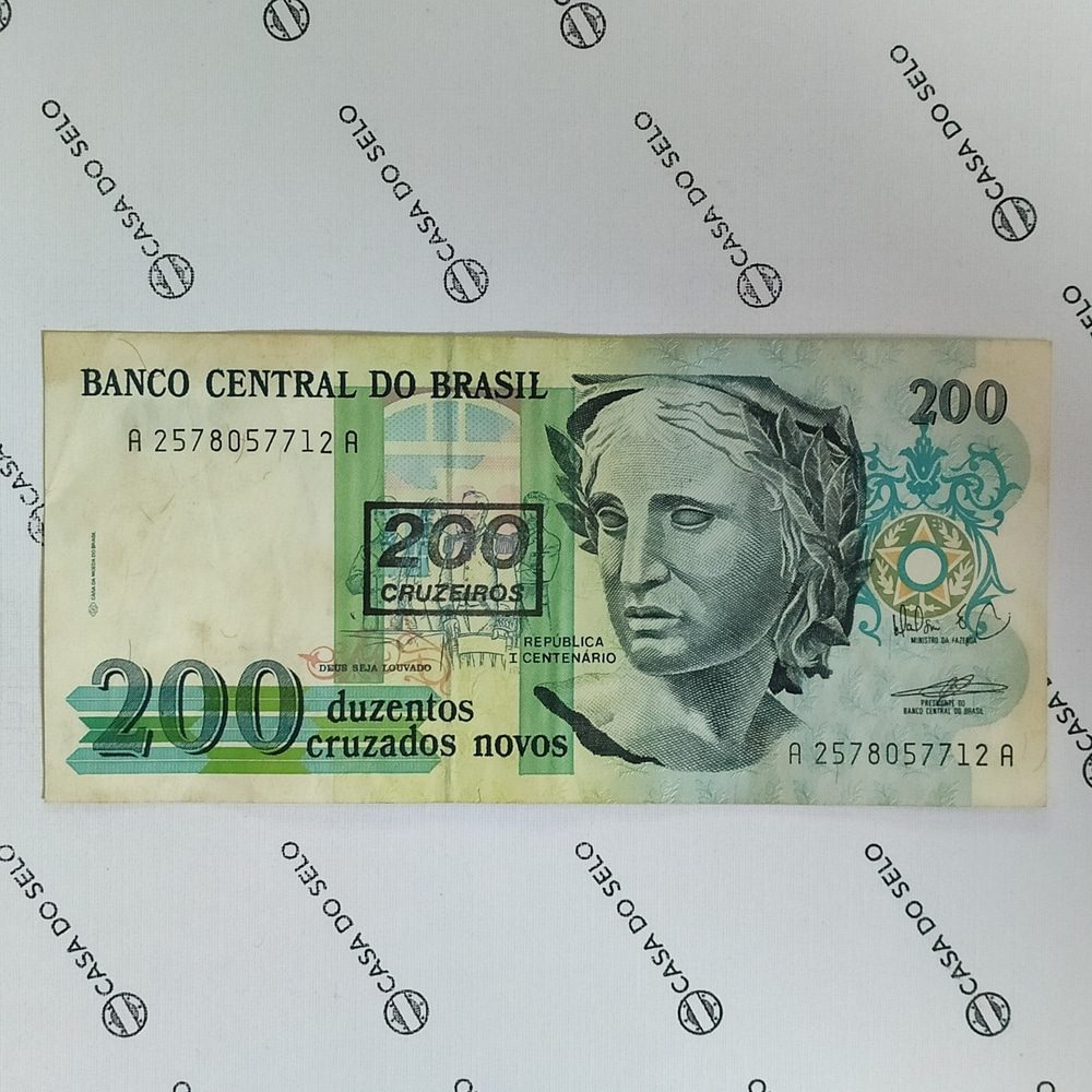 Brasil | 200 Cruzados Novos (carimbo) | Ced-076