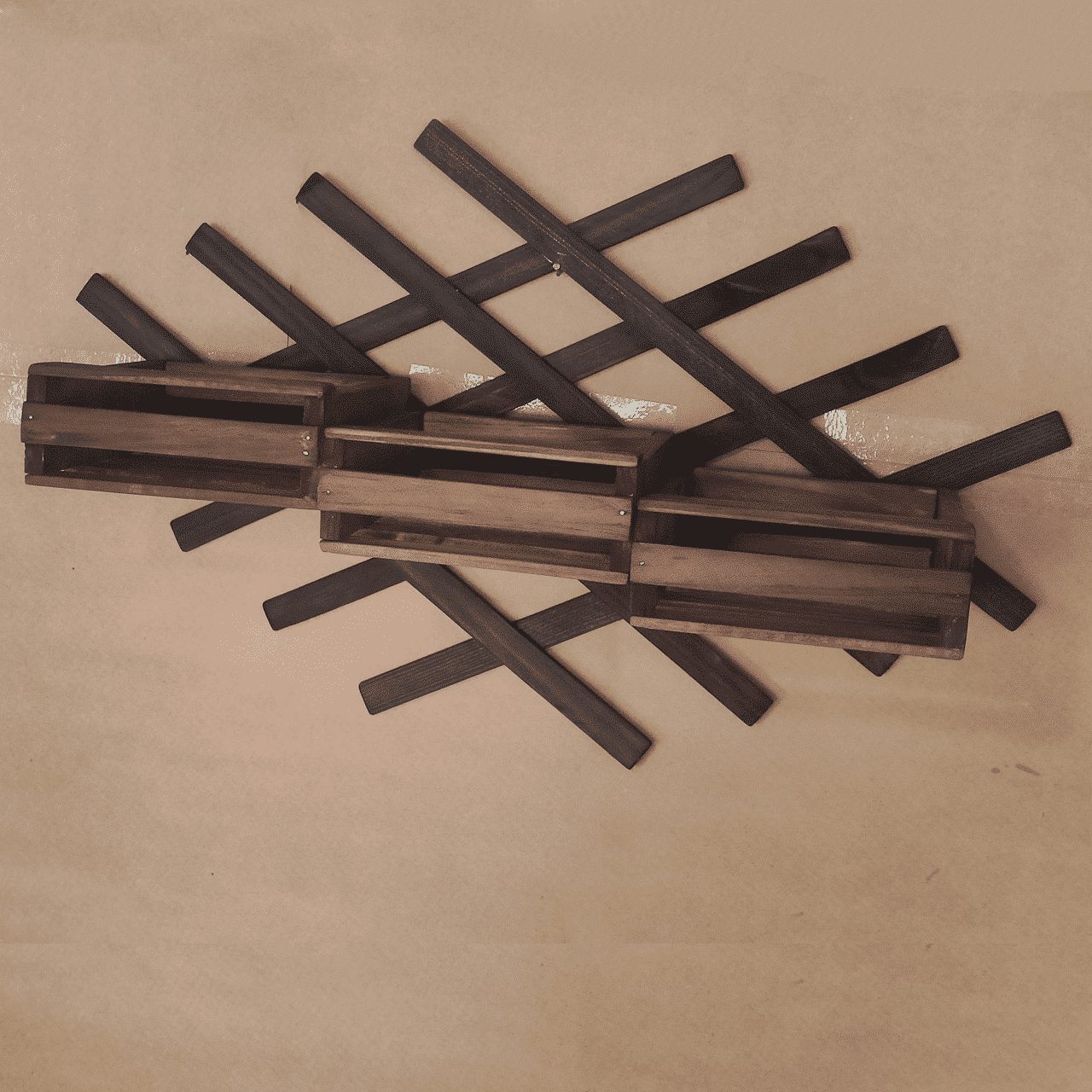 Cachepô com 3 bandejas - Veja a descrição - Mini-art