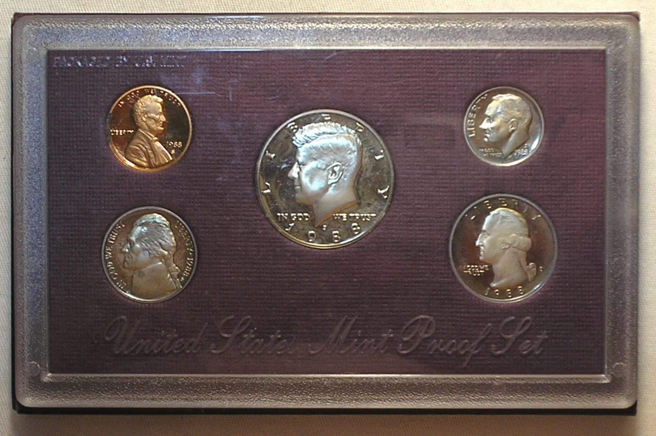 Estojo Mint Set Proof – 1988-s San Francisco / com 5 Moedas / cod.ems1