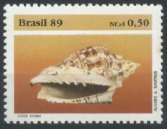 Filatelia - Selo Molusco - Brasil 1989 - MNH Mint - Selos Postais