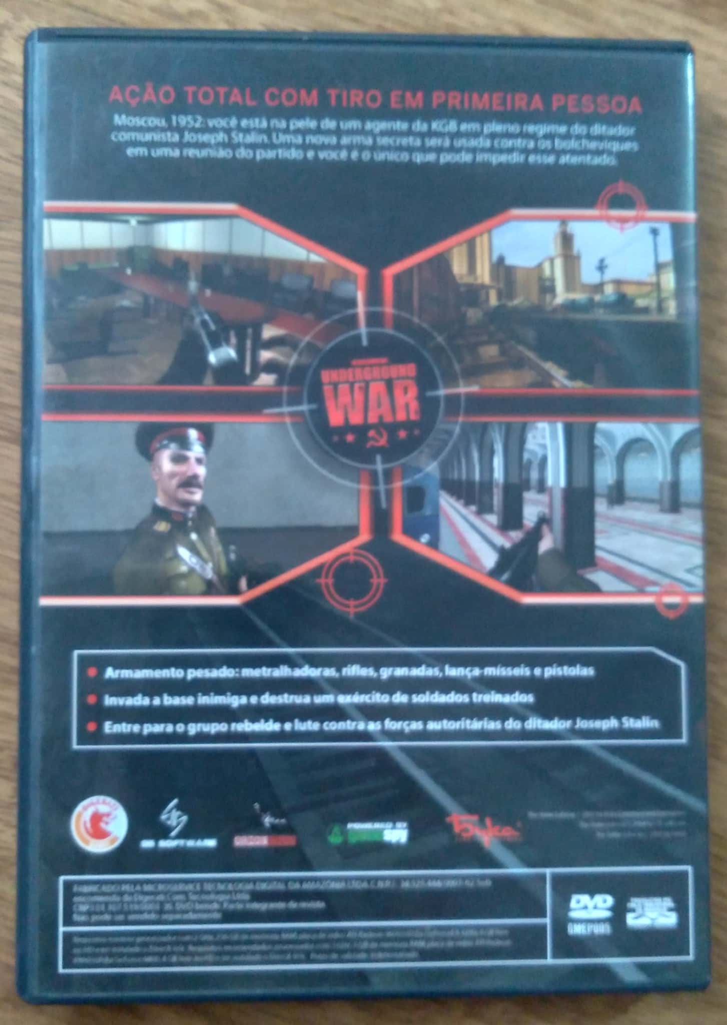 | Casa do Colecionador Jogo Computador PC dvd Stalin Underground war. Ação total com tiros.