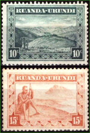 Ruanda-Urundi - Motivos locais - 1931 - S/Incompleta