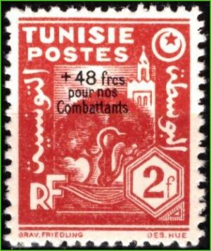 Tunísia - Cena nativa com sobretaxa para os soldados - 1944