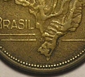 1 Cruzeiro 1945 com a sigla do gravador / Escassa