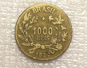 1.000 Réis - 1929 - Data Rara / Bronze/al - Mbc