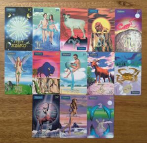 23NF Cartão telefone Brasil Telefônica 1999. Série Zodíaco signos completa.
