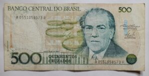 500 (Quinhentos Cruzados) - Cédula C189 - MBC (Ano 1986)