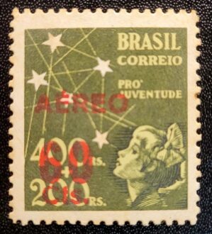 Aéreos - RHM A054 (Novo) Selo "Pró Juventude" de 1940 SC. - 03/01/1944 (Selos do Brasil)