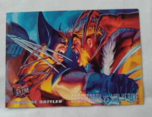 Card Marvel Fleer Ultra 95 139. Sabretooth vs Wolverine.