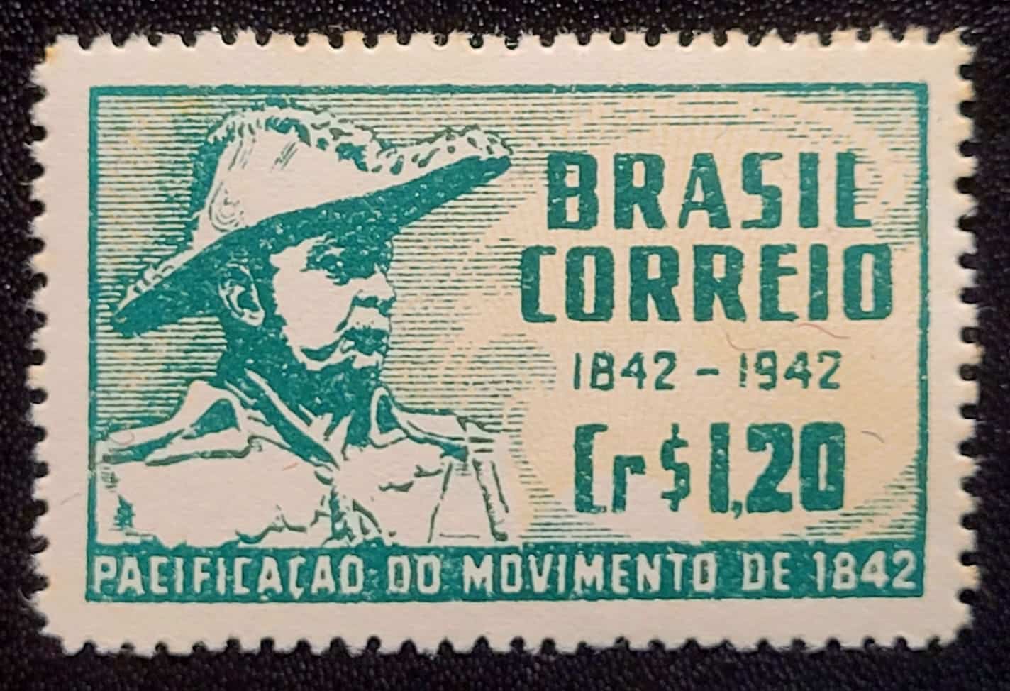 Comemorativos - RHM C0190 (Novo com Goma - Mint) 100 Anos da Pacificação de Minas por Caxias (1842) - 13/05/1944