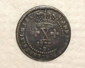 X Réis - 1822 Bahia / Reino Unido D.João VI / B entre pontos - 46 Pérolas / Bc/Mbc / cod.860