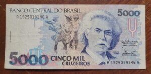 5.000 (Cinco Mil Cruzeiros) Cédula C219 - MBC (Ano 1990)