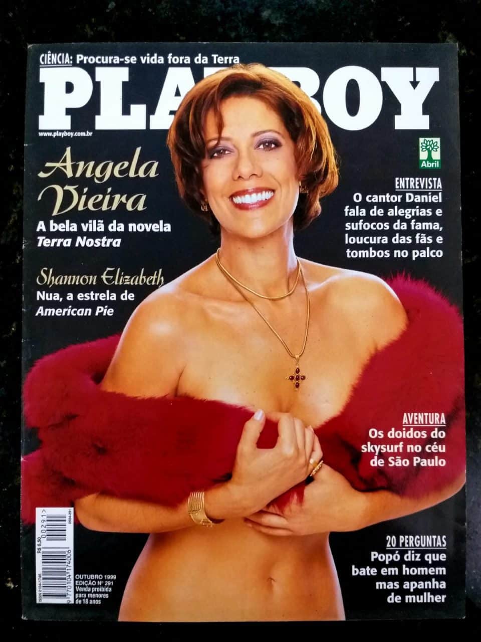 Playboy No 291 – Angela Vieira – Revista com Poster – Outubro 1999 Casa do Colecionador