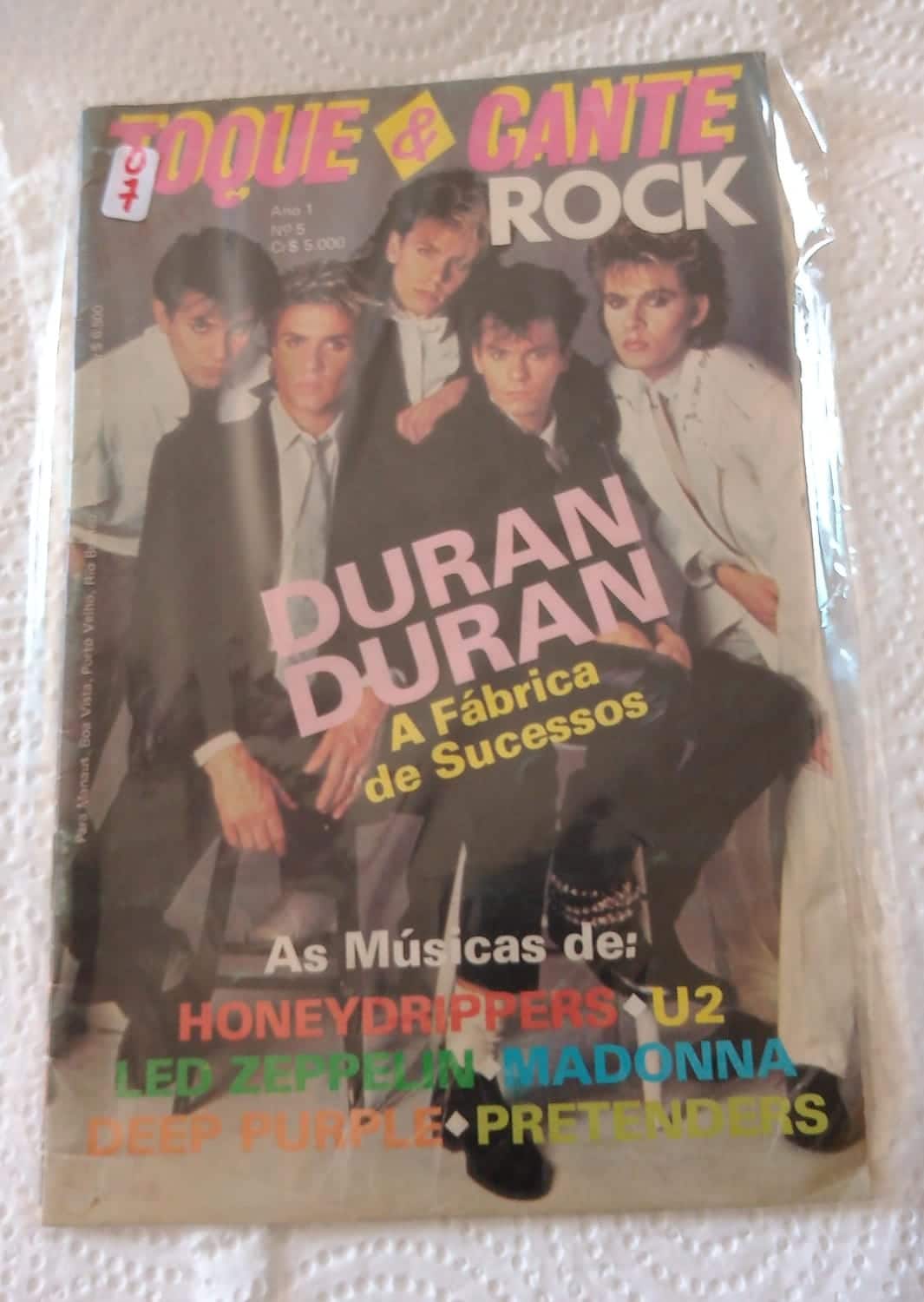 Revista Toque e Gante Rock Duran Duran Madonna Ano I No 5 1984 cod 07 Casa do Colecionador