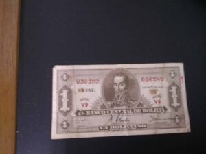 Bolivia- cédula 1 boliviano 1928