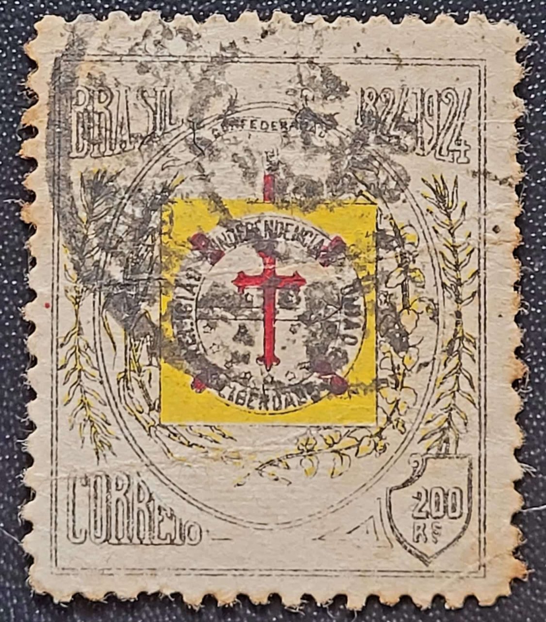 Comemorativos - RHM C0018 (Usado) Centenário da Confederação do Equador - 02/07/1924 (Selos do Brasil)