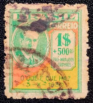 Comemorativos - RHM C0037 (Usado) 1.000 Réis - Revolução de 3 de Outubro de 1930 - 29/04/1931 (Selos do Brasil)