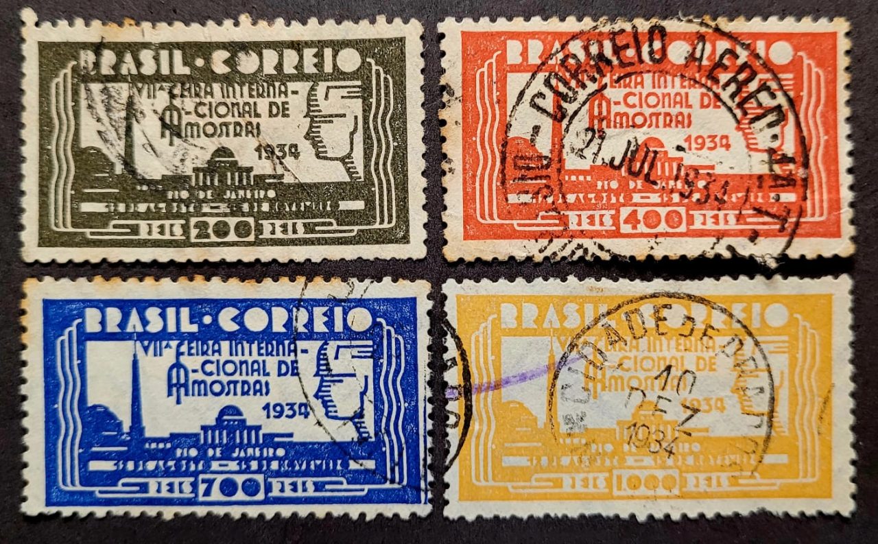 Comemorativos - RHM C0066 a C0069 (Usados) Série Completa - 7ª Feira Internacional de Amostras/RJ - 12/05/1934 (Selos do Brasil)