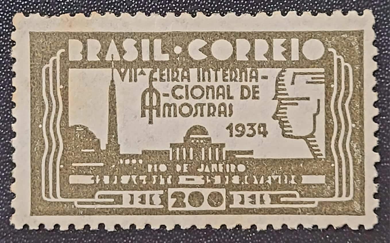 Comemorativos - RHM C0066 (Novo com Goma) 200 Réis - 7ª Feira Internacional de Amostras/RJ - 12/05/1934