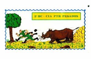 Plastico Adesivo - Exercito Brasileiro - 2 BC - CIA PTR PESADOS - Anos 70