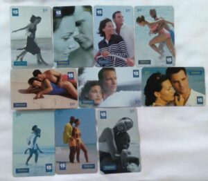 241Q Cartão telefone Brasil Telefônica 2001. Dia dos namorados série completa.