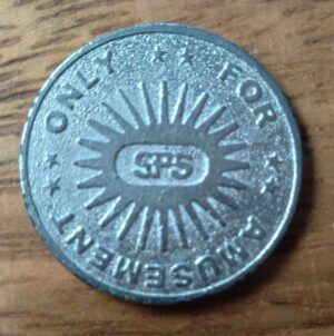 5ab. ficha Token SPS For Amusement only.