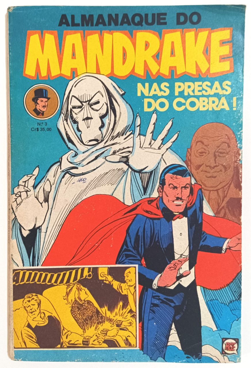 Almanaque do Mandrake 2ª Serie - Nº 3, formatinho, RGE 1980. HQ/Gibi