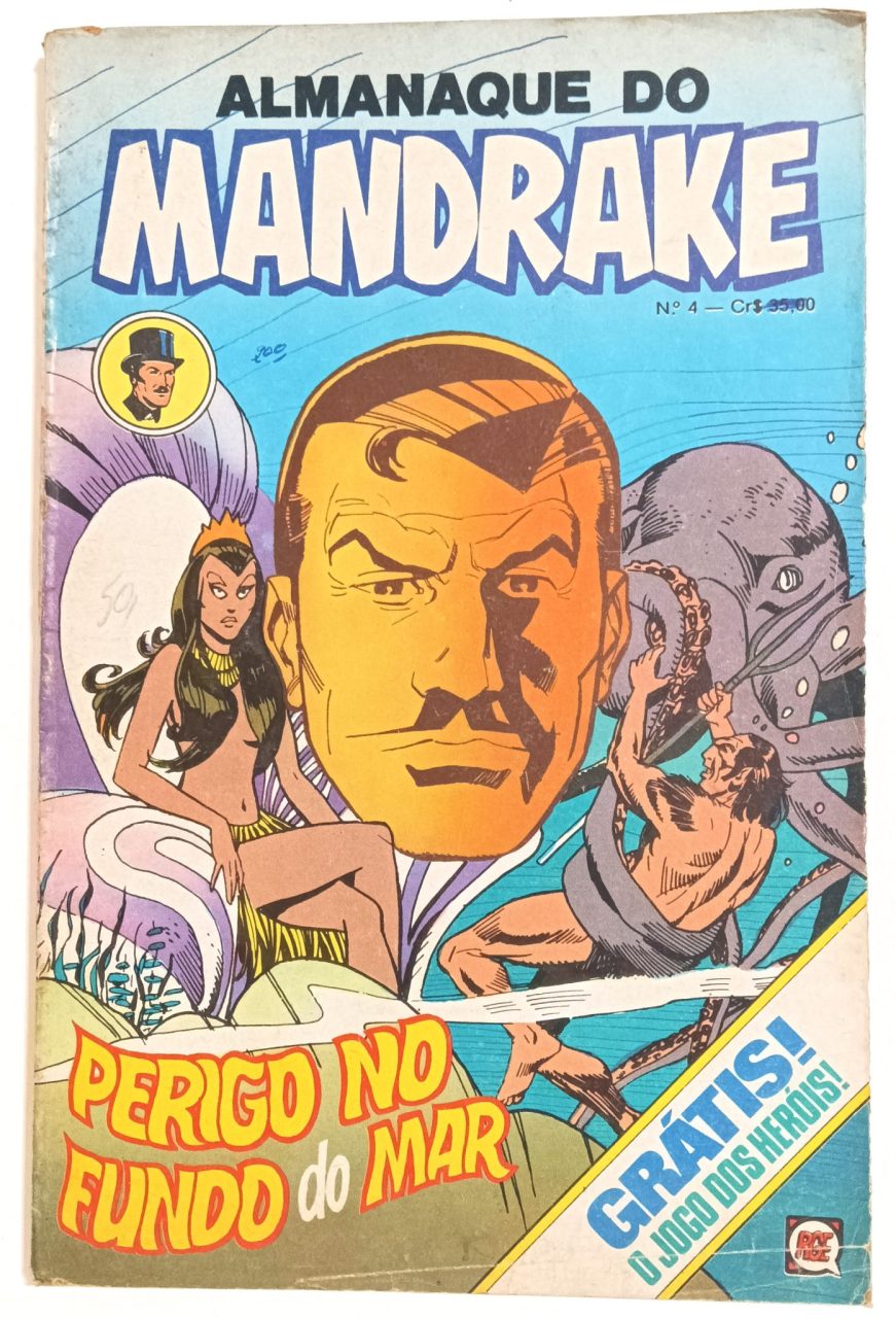 Almanaque do Mandrake nº 4, formatinho, RGE 1980. HQ/Gibi