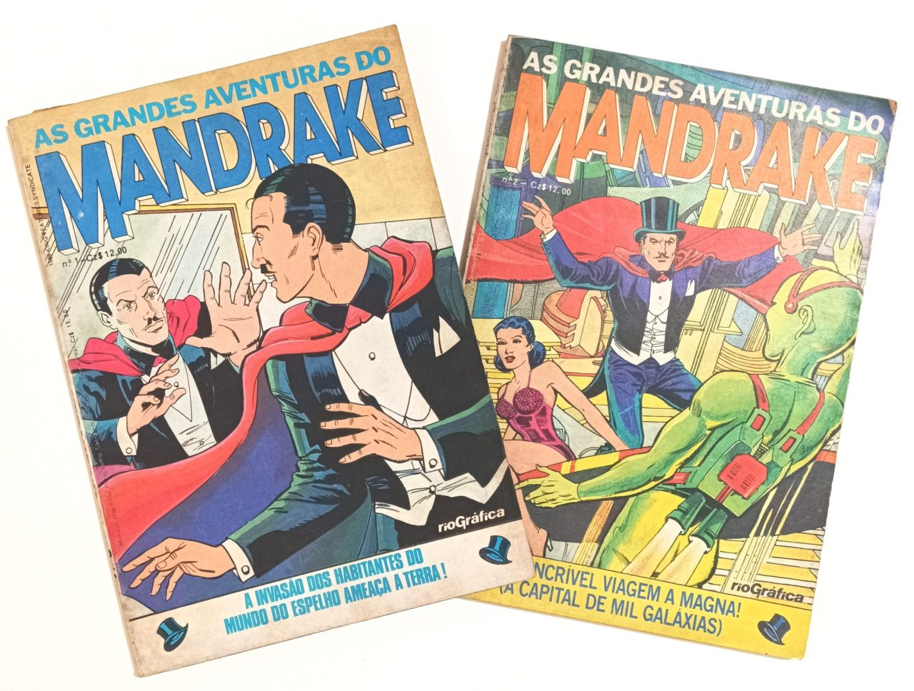 As Grandes Aventuras do MandraKe # 1 e 2, formatinho, RGE 1988. HQ/Gibi