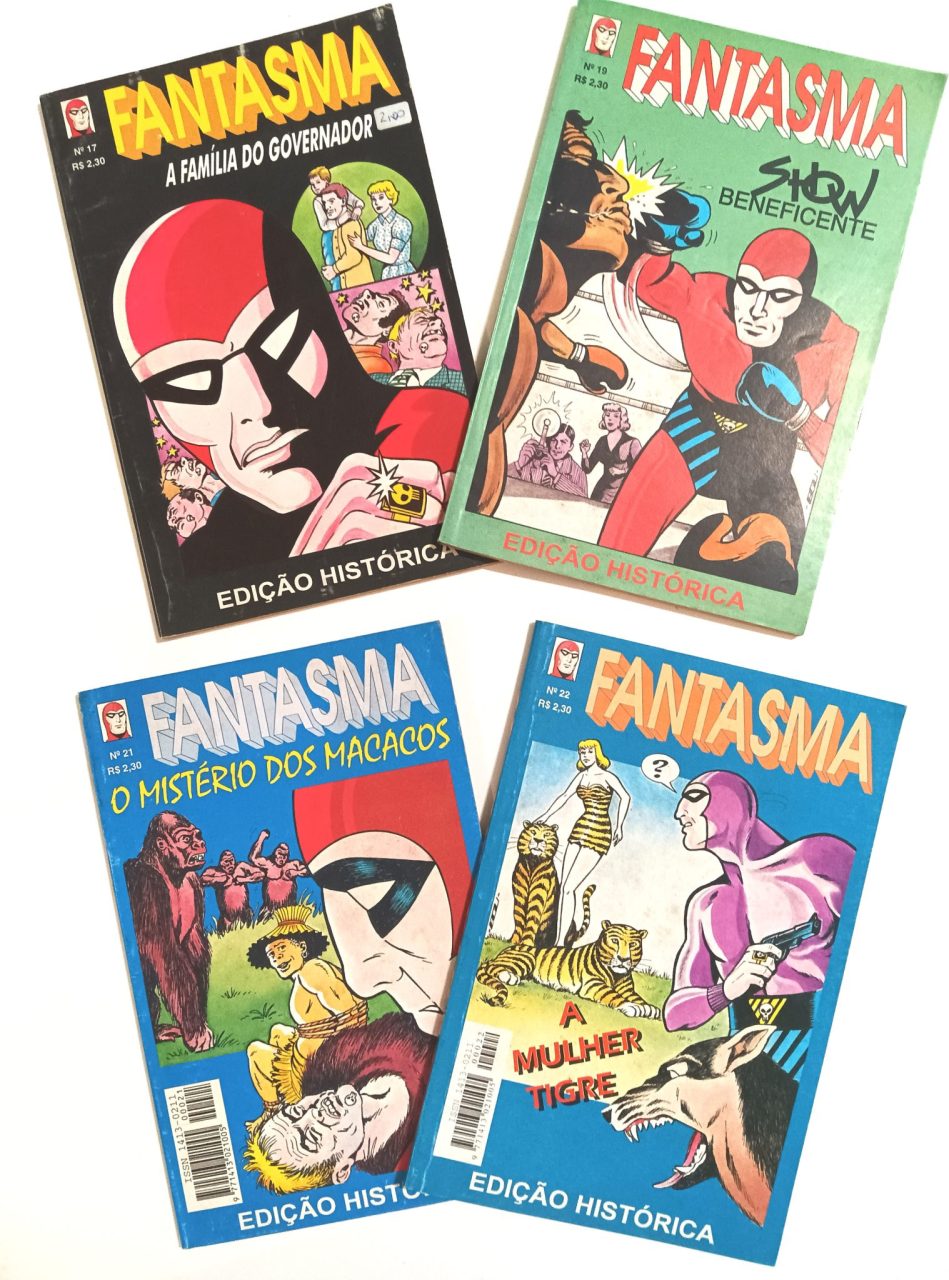 Fantasma Edição Histórica #17,19,21 e 22 (formatinho) Saber 1995/96. HQ/Gibi