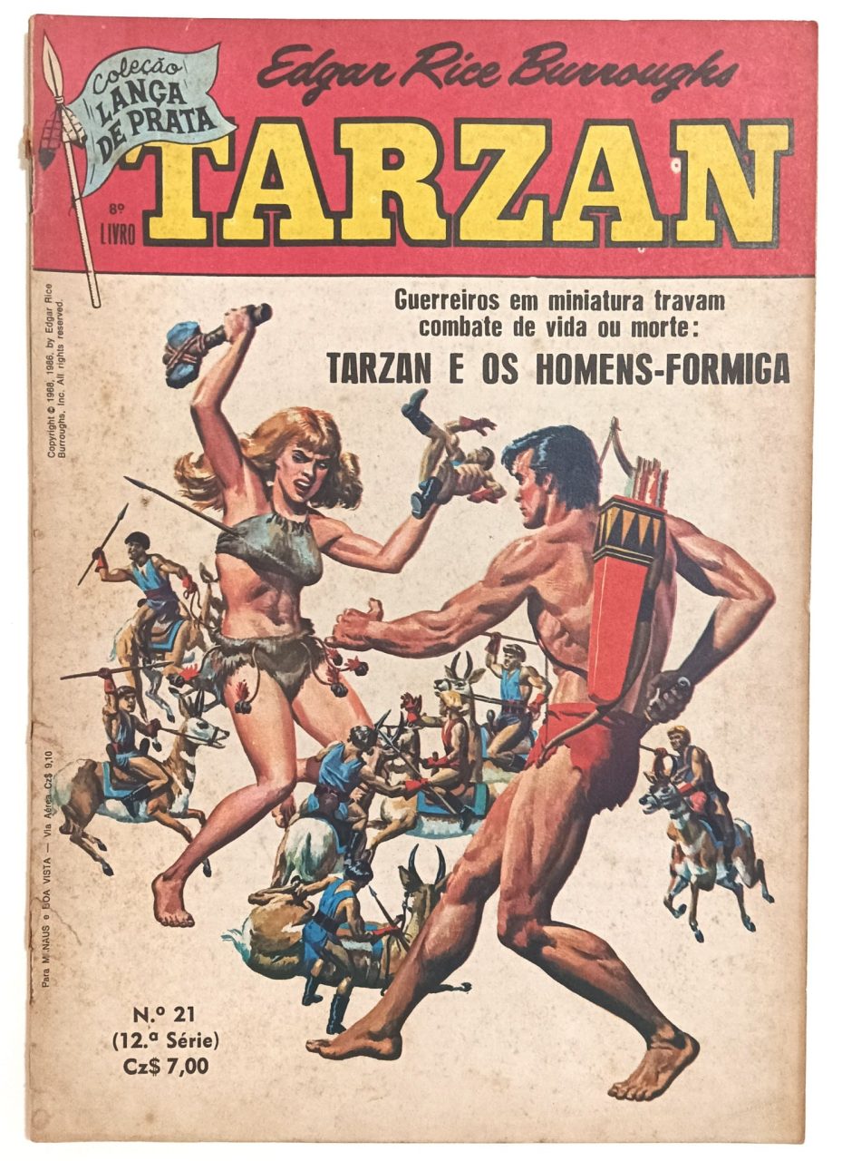 Tarzan nº 21, 12ª série, Ebal -1986. HQ/Gibi