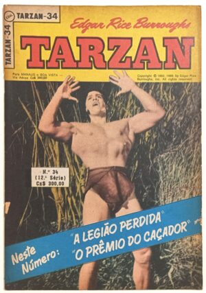 Tarzan nº 34, 12ª série, Ebal -1989. HQ/Gibi