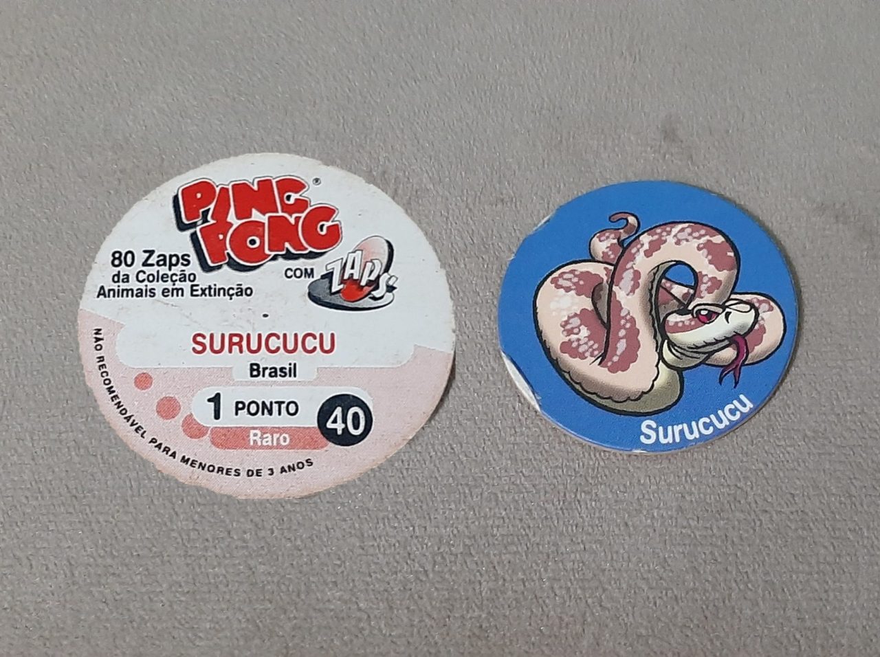 Tazo Ping Pong Animais em Extinção N 40