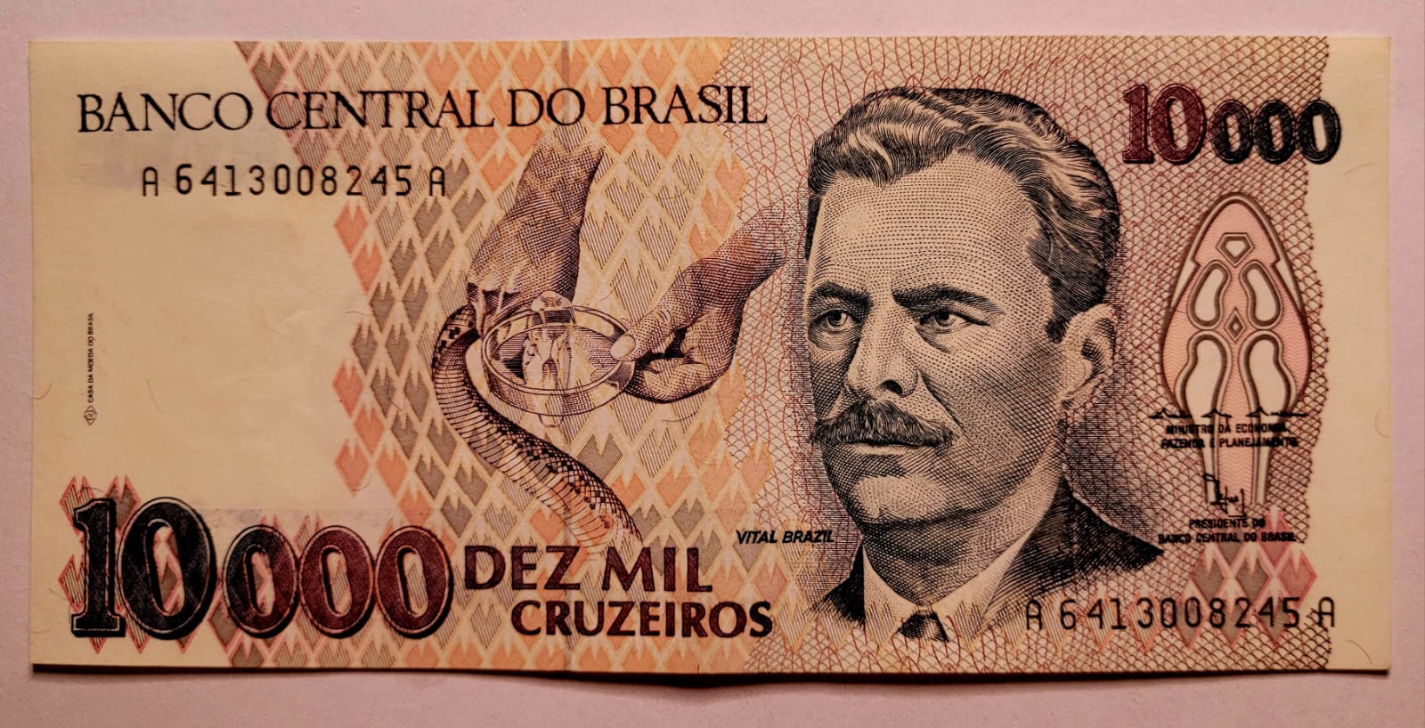 10.000 Dez Mil Cruzeiros – Cedula C224 – SOB Ano 1992 1 Casa do Colecionador