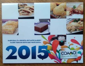 242Q Calendário de mesa Coamo 2015. Uma folha por mês.