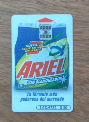 242T Cartao telefone México Ladatel. Mídia Ariel con blanqueador.