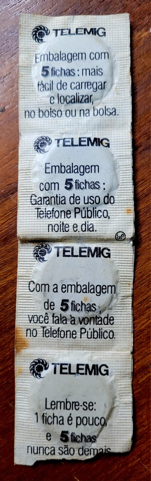 5 Fichas Telefonicas em sua Embalagem Original Telemig 1 Casa do Colecionador