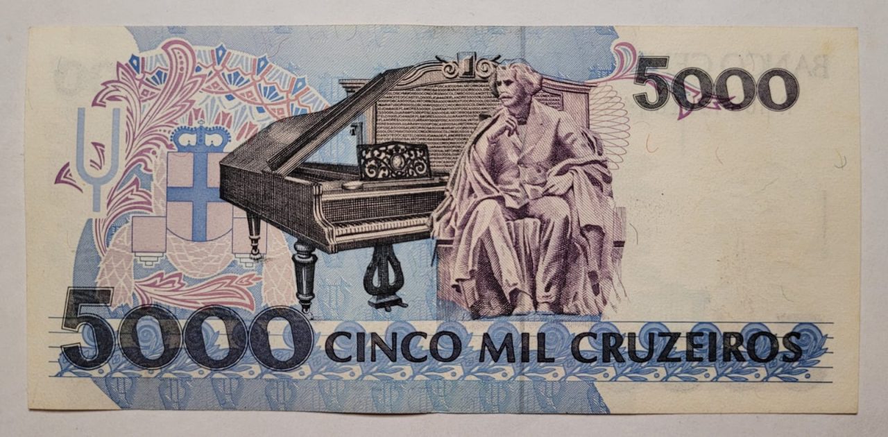 | Casa do Colecionador 5.000 (Cinco Mil Cruzeiros) - Cédula C220 - SOB (Ano 1992)