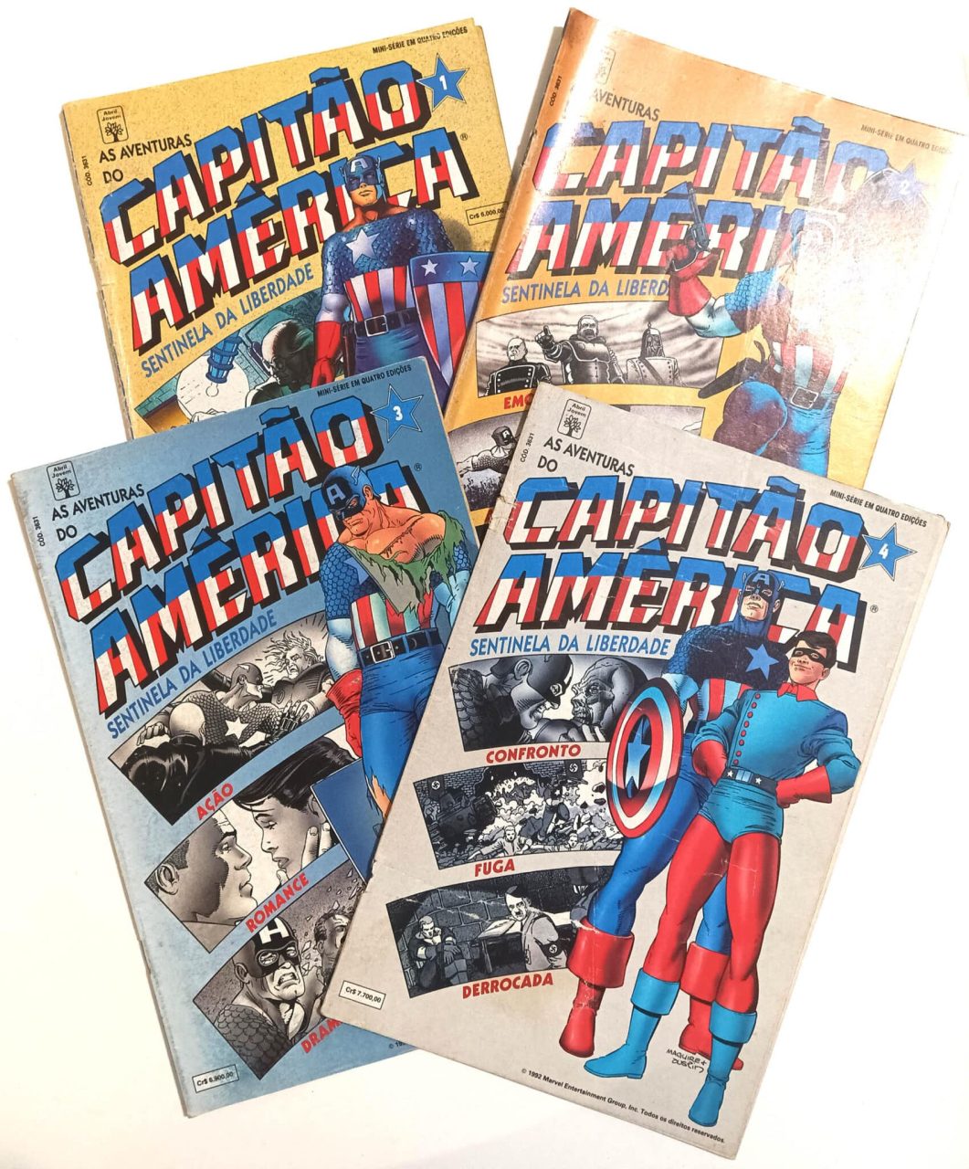 As Aventuras do Capitão América: Sentinela da Liberdade, Abril-1992. HQ/Gibi