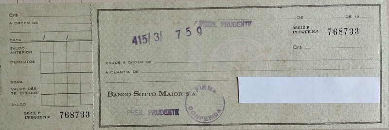 CHEQUE BANCÁRIO