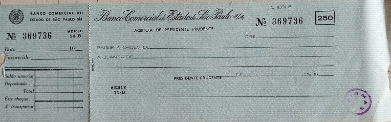 CHEQUE BANCÁRIO
